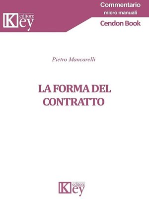cover image of La forma del contratto